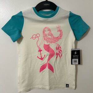 Rags to Raches Mermaid Tee - Cream and Teal